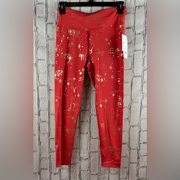 Nanette Lepore Size:L Women Play Compression Leggings Granberry/Rose Gold - Picture 10 of 11